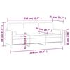 vidaXL Canap&eacute; 3 places oreillers et coussins Gris clair 210 cm Velours