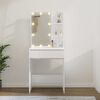 vidaXL Coiffeuse avec LED Blanc brillant 60x40x140 cm