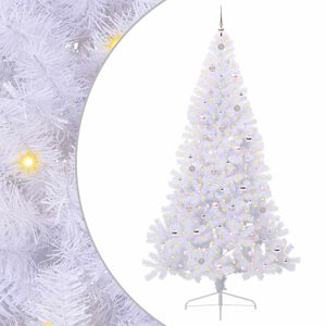 vidaXL Sapin de No&euml;l artificiel avec 300 LED Blanc 240 cm PVC et Acier