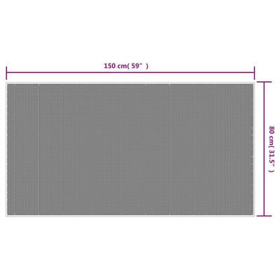 vidaXL Tapis d'extérieur marron et blanc 80x150 cm design réversible