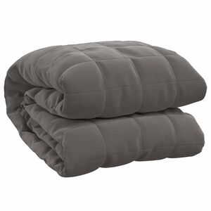 vidaXL Couverture lest&eacute;e Gris 220x235 cm 15 kg Tissu