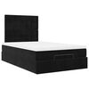 vidaXL Cadre de lit ottoman avec matelas noir 120x200 cm velours