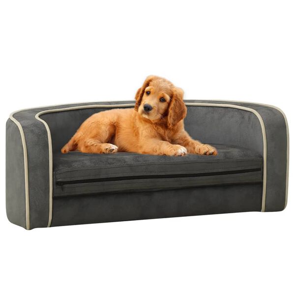 vidaXL Canap&eacute; pliable pour chien Gris 73x67x26 cm Coussin lavable