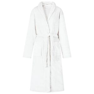 vidaXL Robe de bain sans capuche Blanc xl Flanelle