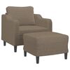 vidaXL Fauteuil avec repose-pied Taupe 60 cm Tissu