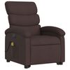 vidaXL Fauteuil inclinable de massage électrique Marron foncé Tissu