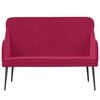 vidaXL Banc Rouge bordeaux 110x76x80 cm Velours