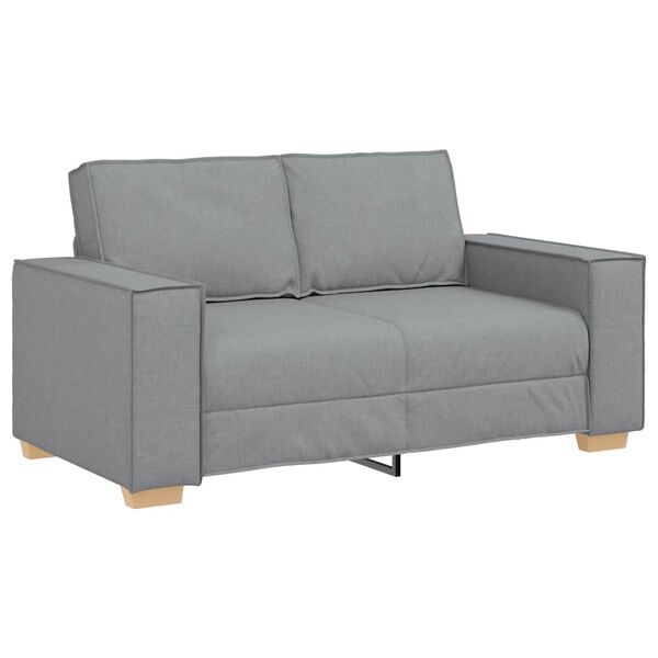 vidaXL Canapé 2 places Gris clair 120 cm Tissu