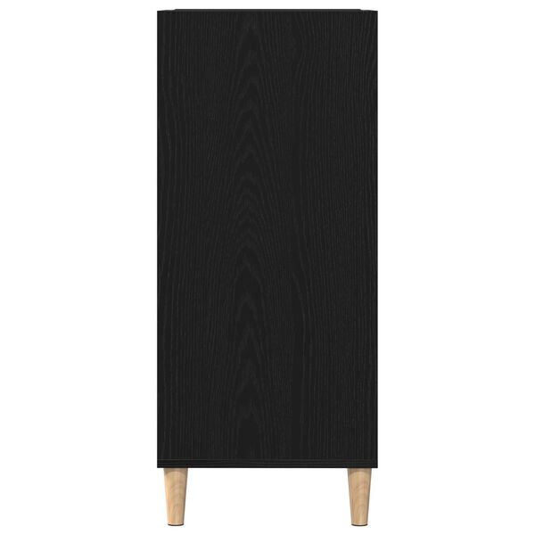 vidaXL Meuble à vinyles Chêne noir 84.5 x 38 x 89 cm Bois d'ingénierie