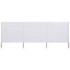 vidaXL Paravent 3 panneaux Tissu 400 x 80 cm Blanc sable