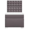vidaXL Sommier à lattes de lit avec matelas Gris 100x200 cm Similicuir