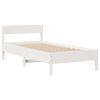 vidaXL Cadre de lit sans matelas blanc 75x190 cm bois de pin massif