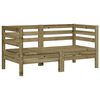 vidaXL Canap&eacute;s d'angle de jardin 2 pcs bois de pin impr&eacute;gn&eacute;