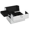 vidaXL Mallette &agrave; maquillage 22x30x21 cm Argent&eacute; Aluminium