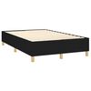 vidaXL Sommier &agrave; lattes de lit avec matelas noir 120x190 cm tissu