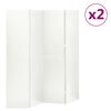 vidaXL Cloisons de s&eacute;paration 4 panneaux 2 pcs Blanc 160x180 cm Acier