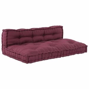 vidaXL Coussin de canap&eacute; sur palette 2 pcs Marron 120 x 80 x 38 cm