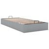 vidaXL Cadre de lit ottoman sans matelas gris clair 100x200 cm tissu