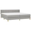 vidaXL Sommier &agrave; lattes de lit avec matelas Gris clair 200x200cm Tissu