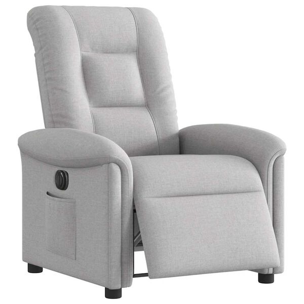 vidaXL Fauteuil inclinable &eacute;lectrique gris nuage tissu