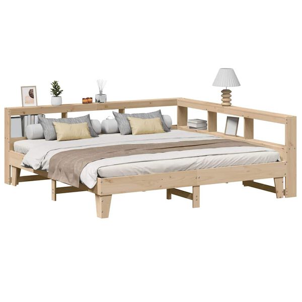 vidaXL Lit biblioth&egrave;que sans matelas 180x200 cm bois massif de pin