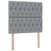 vidaXL Lit avec rangement et matelas Gris clair 90 x 190 cm Polyester