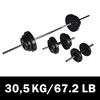 Kit de barre d'halt&egrave;re et 2 halt&egrave;res 30,5 kg