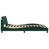 vidaXL Cadre de lit Dover vert fonc&eacute; 160x200 cm velours