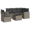 vidaXL Salon de jardin 6 pcs avec coussins gris r&eacute;sine tress&eacute;e