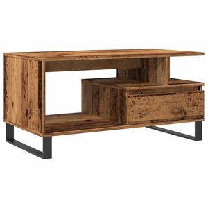 vidaXL Table basse vieux bois 90x49x45 cm bois d'ing&eacute;nierie