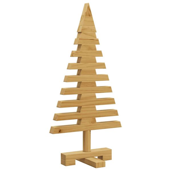 vidaXL Arbre de Noël en bois Marron 60 cm Bois massif en pin