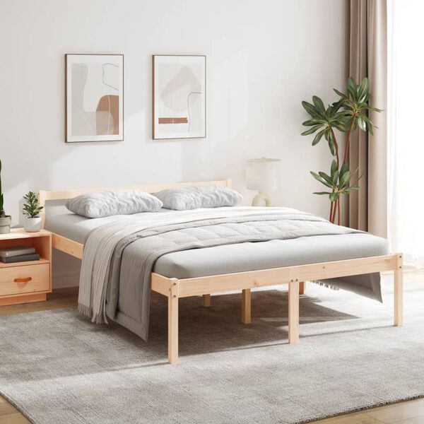 vidaXL Lit pour personne &acirc;g&eacute;e sans matelas 160x200 cm bois pin massif