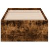 vidaXL Cadre de lit sans matelas ch&ecirc;ne fum&eacute; 75x190cm bois d'ing&eacute;nierie