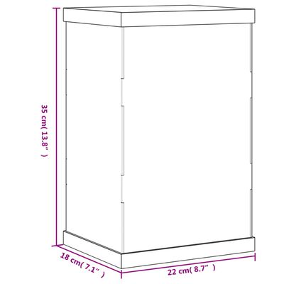 vidaXL Boîte d'affichage transparente 22x18x35 cm acrylique