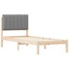 vidaXL Cadre de lit avec t&ecirc;te de lit rembourr&eacute;e Gris clair 80 x 200 cm