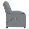 vidaXL Fauteuil inclinable &eacute;lectrique Gris clair Tissu