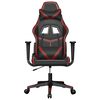 vidaXL Chaise de jeu Noir et rouge bordeaux Similicuir
