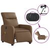 vidaXL Fauteuil inclinable de massage électrique marron tissu