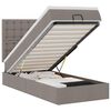 vidaXL Lit ottoman avec matelas taupe 100x200 cm tissu