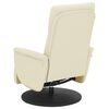 vidaXL Fauteuil inclinable de massage et repose-pieds cr&egrave;me similicuir