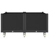 vidaXL Jardinière à roulettes noir 100x80x54 cm PP