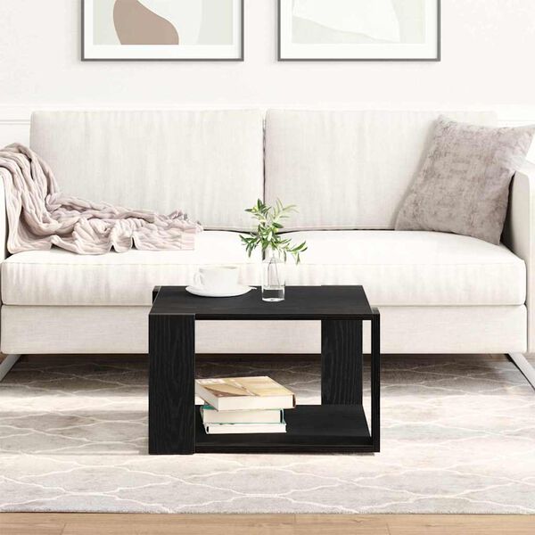 vidaXL Table basse Chêne noir 85 x 55 x 31 cm