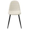 vidaXL Chaises à manger lot de 4 crème velours