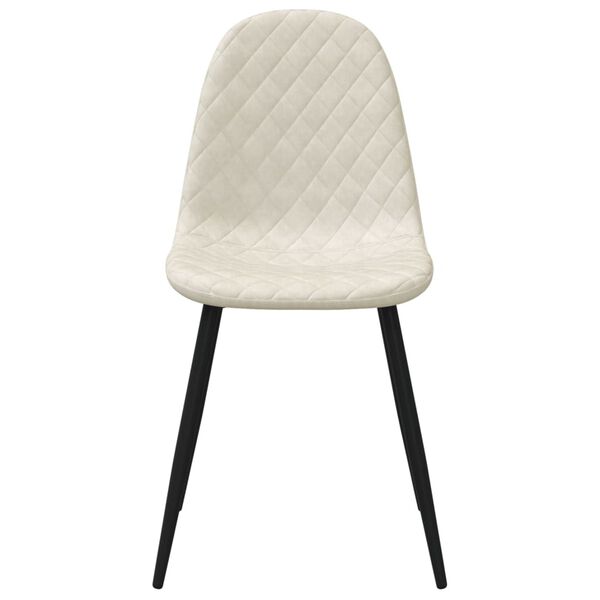 vidaXL Chaises à manger lot de 4 crème velours