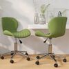 vidaXL Chaises pivotantes &agrave; manger lot de 2 Vert clair Velours