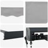vidaXL Auvent Gris clair 350 x 250 x 165 cm Polyester et Aluminium