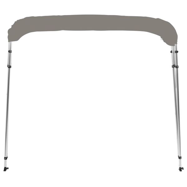 vidaXL Auvent bimini à 4 arceaux gris 243x210x137 cm