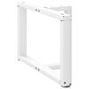 vidaXL Pieds de table basse en T, 2 pi&egrave;ces, blanc, 60 x 25 x (42-43) cm, acier