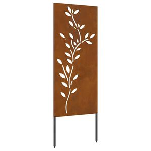 vidaXL &Eacute;cran de confidentialit&eacute; de jardin Floral Rouill&eacute; 50 x 140 cm