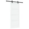 vidaXL Porte coulissante ORKDAL Blanc 83 x 202 cm Bois de pin massif